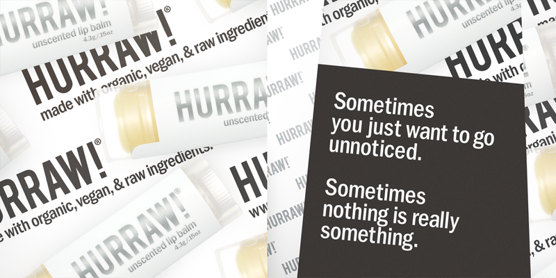 Baume à lèvres Hurraw Unscented - Sans parfum - Véganie