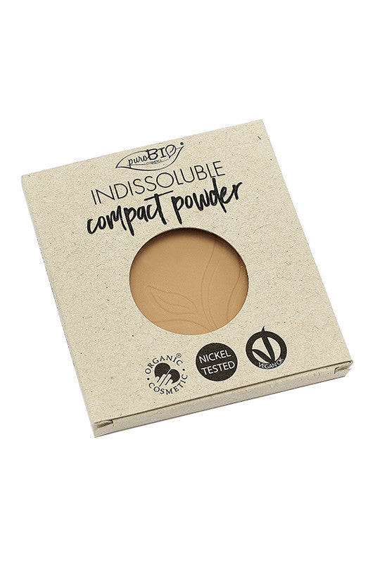 Poudre compacte bio et vegan Indissoluble - Rechargeable - Véganie