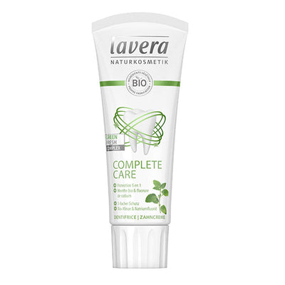Dentifrice Complete Care à la Menthe Bio et au Fluorure de Sodium de Lavera sur Véganie