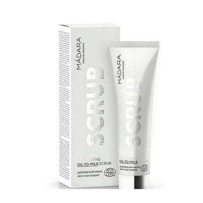 Exfoliant Visage Oil to Milk de Mádara sur Véganie