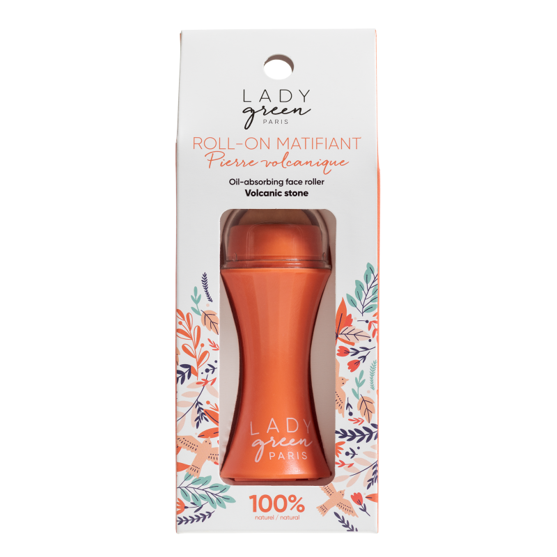 Volcanic stone mattifying roll-on