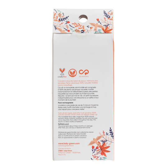 Volcanic stone mattifying roll-on
