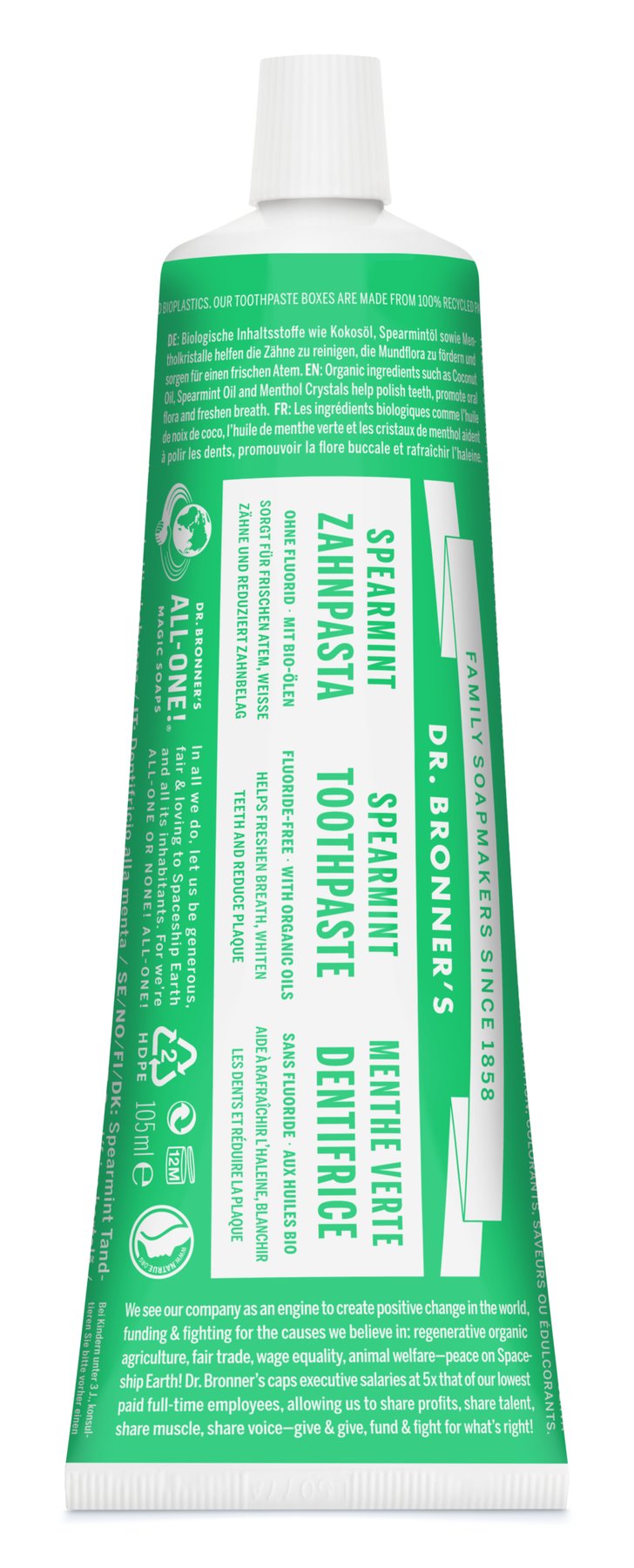 Organic Spearmint Toothpaste - Dr Bronner