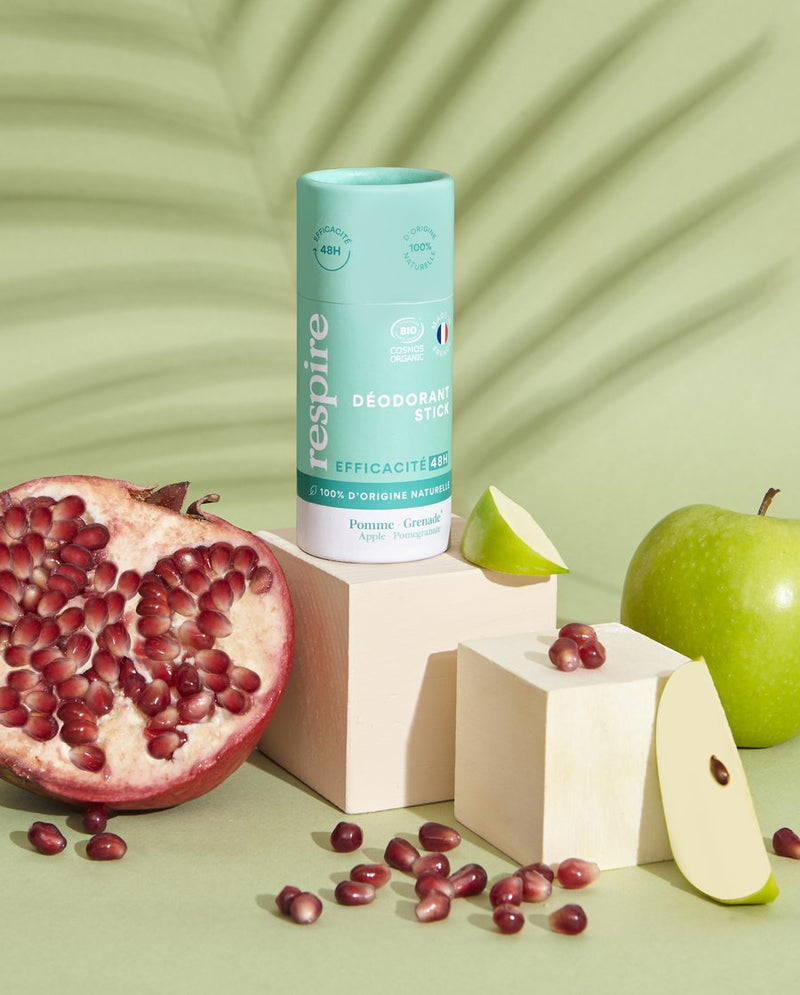 Solid Organic Natural Deodorant in cardboard stick - Pomegranate