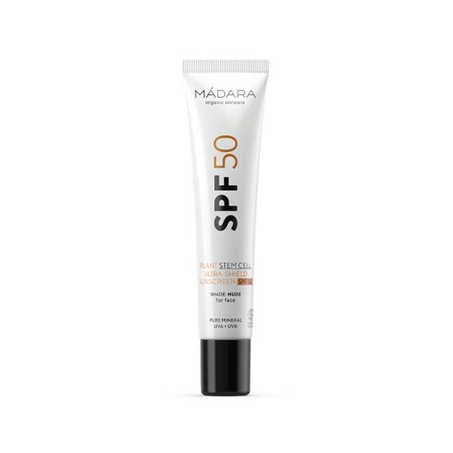 Organic tinted face sunscreen SPF50 - MADARA