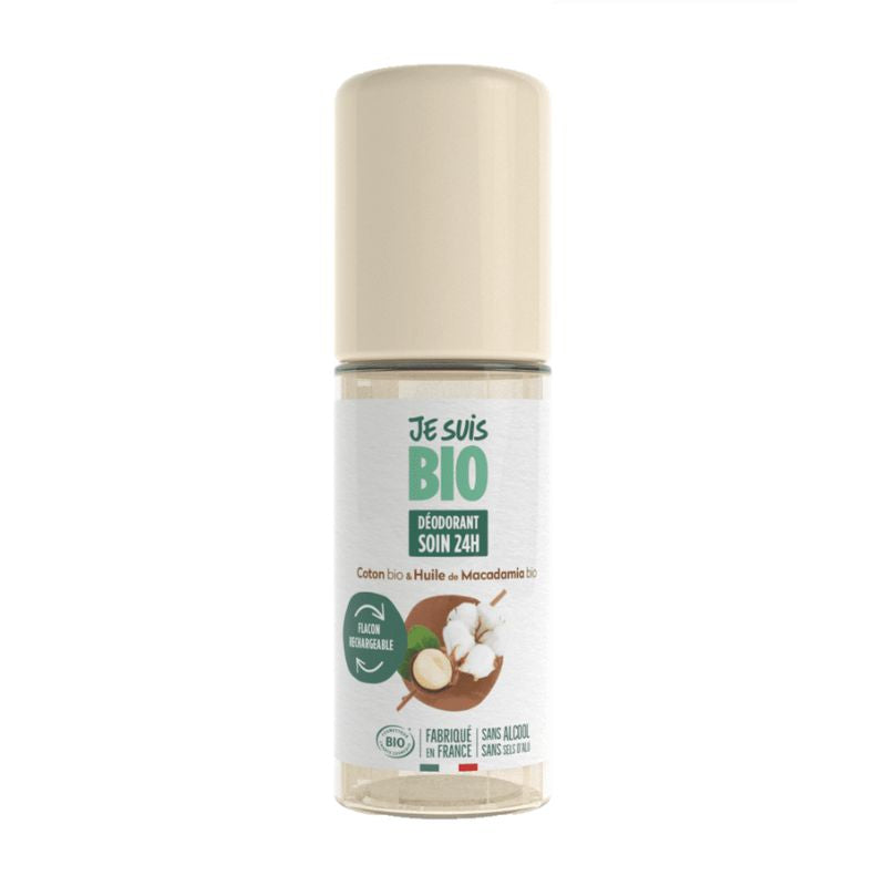 Déodorant Roll-on 24h Je Suis Bio Parfum Coton - Macadamia