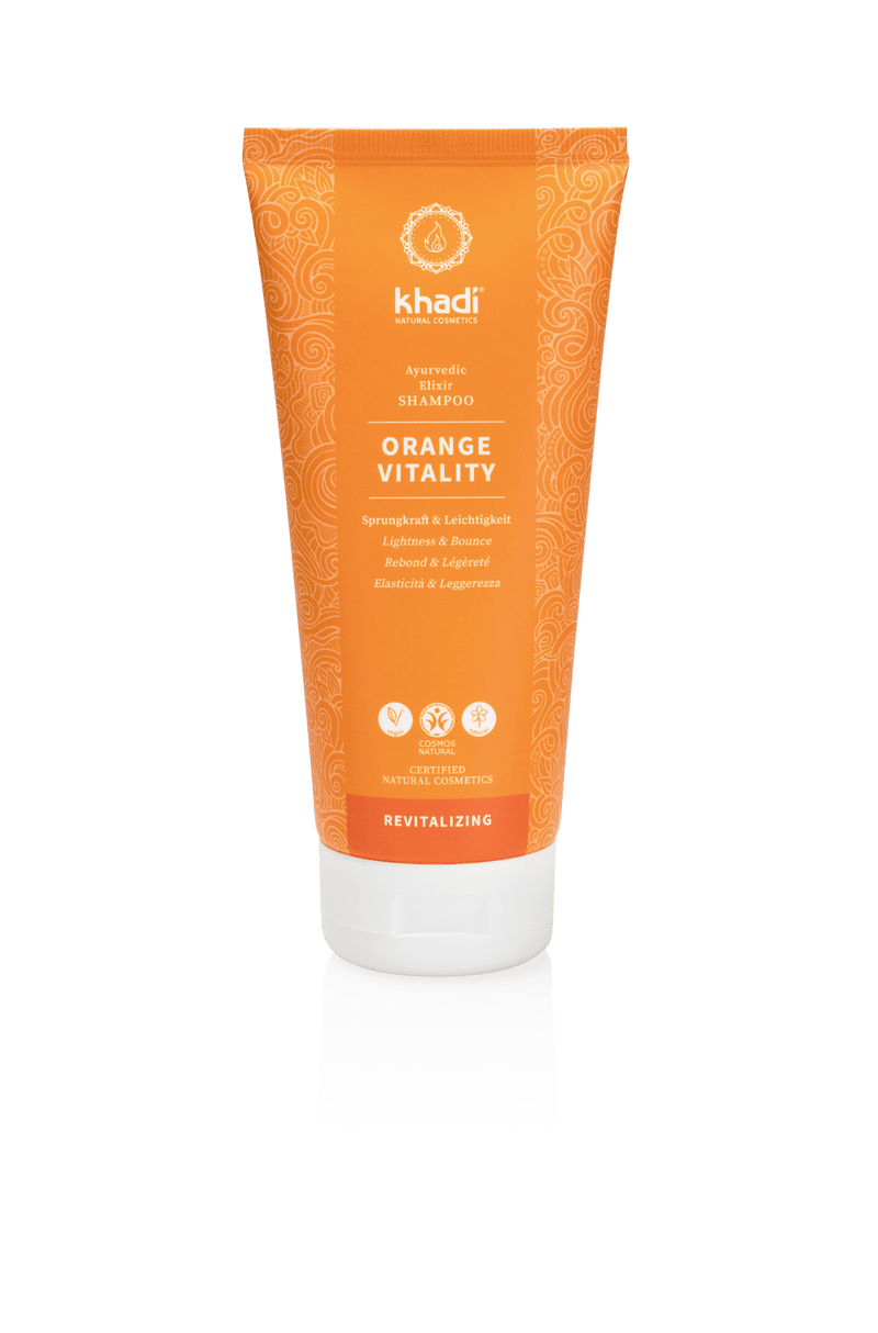 Shampoing Ayurvédique - Orange Vitality de Khadi sur Véganie