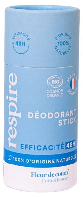 Solid Organic Natural Deodorant in cardboard stick - Cotton Flower