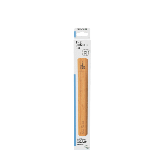 Bamboo case for toothbrush
